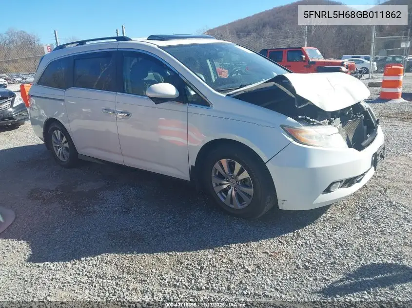 5FNRL5H68GB011862 2016 Honda Odyssey Ex-L