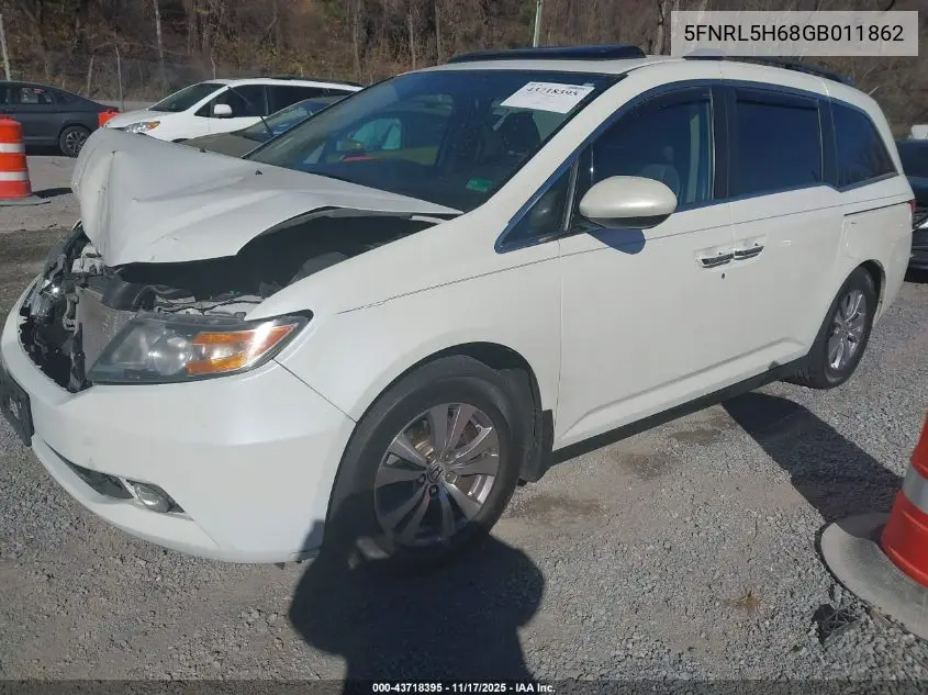 5FNRL5H68GB011862 2016 Honda Odyssey Ex-L