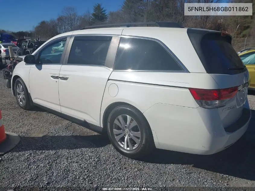 5FNRL5H68GB011862 2016 Honda Odyssey Ex-L
