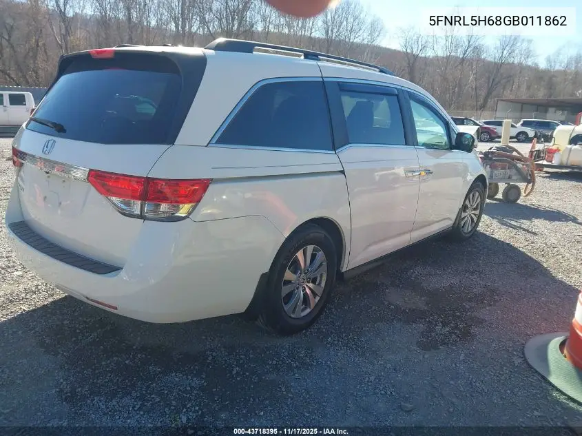 5FNRL5H68GB011862 2016 Honda Odyssey Ex-L