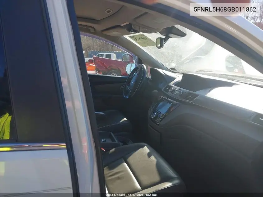 5FNRL5H68GB011862 2016 Honda Odyssey Ex-L