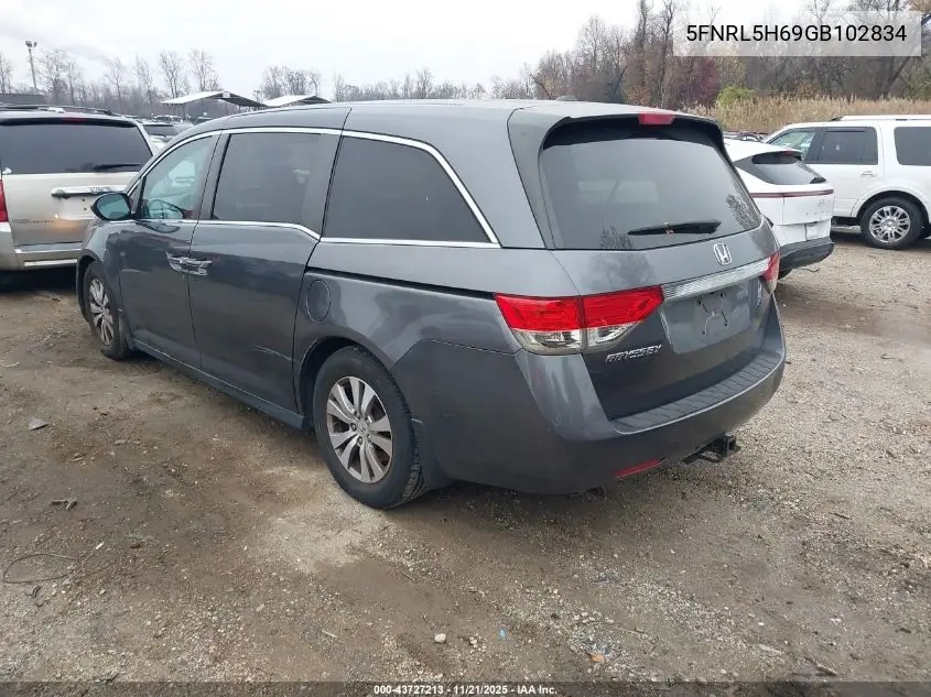 5FNRL5H69GB102834 2016 Honda Odyssey Ex-L