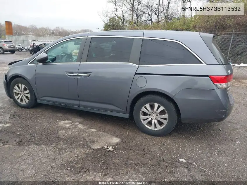 5FNRL5H37GB113532 2016 Honda Odyssey Se