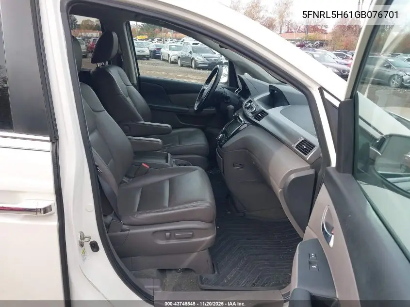 5FNRL5H61GB076701 2016 Honda Odyssey Ex-L