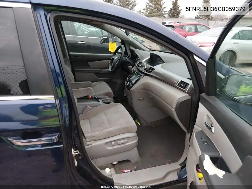5FNRL5H36GB059379 2016 Honda Odyssey Se