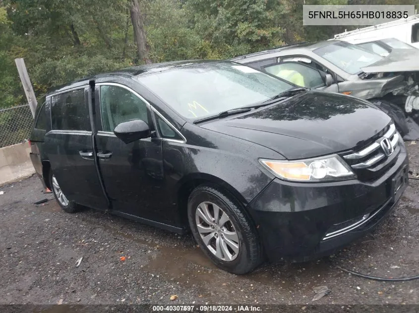 2017 Honda Odyssey Ex-L VIN: 5FNRL5H65HB018835 Lot: 40307597