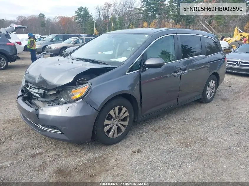 5FNRL5H69HB002590 2017 Honda Odyssey Ex-L