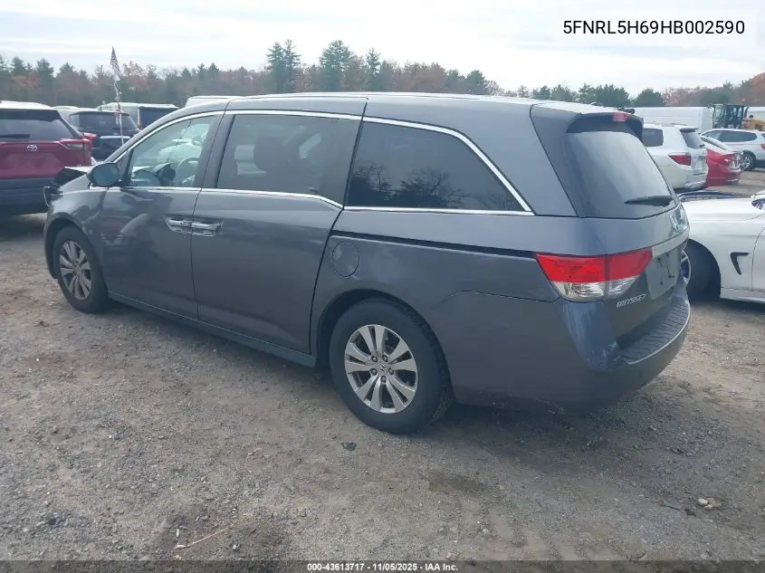 5FNRL5H69HB002590 2017 Honda Odyssey Ex-L