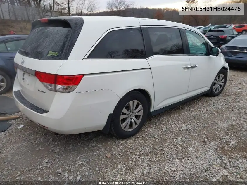 5FNRL5H31HB024475 2017 Honda Odyssey Se