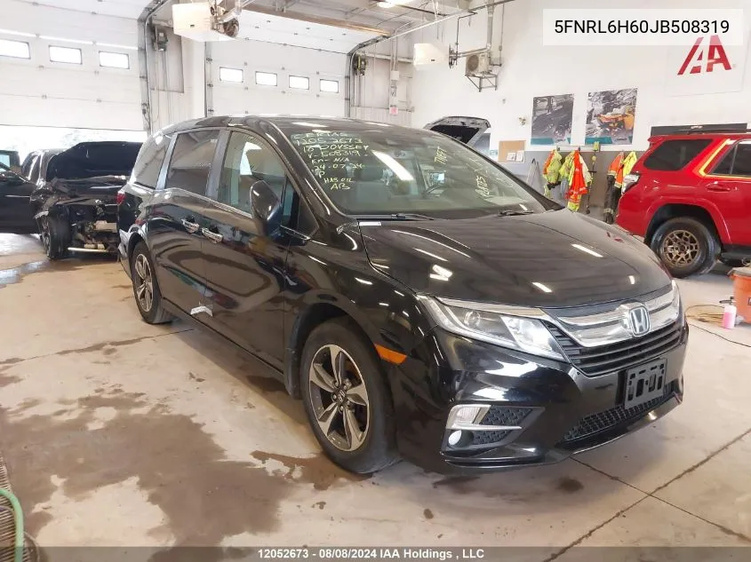 2018 Honda Odyssey Exl VIN: 5FNRL6H60JB508319 Lot: 12052673