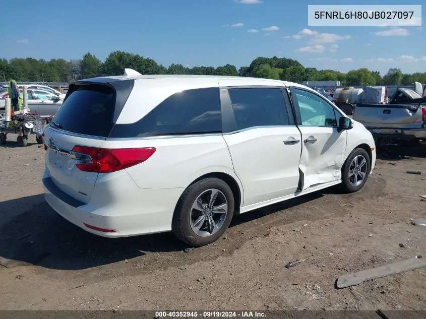 2018 Honda Odyssey Touring VIN: 5FNRL6H80JB027097 Lot: 40352945