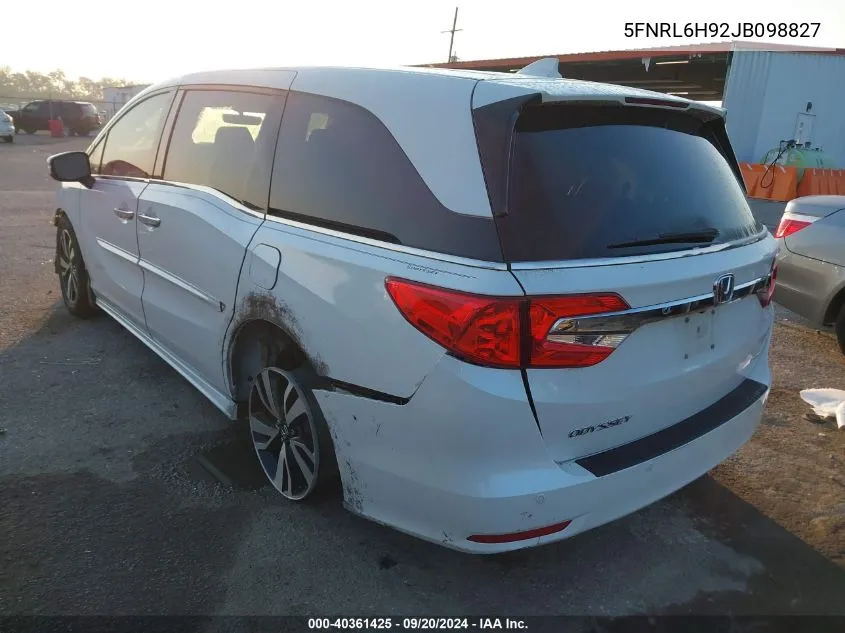 5FNRL6H92JB098827 2018 Honda Odyssey Elite