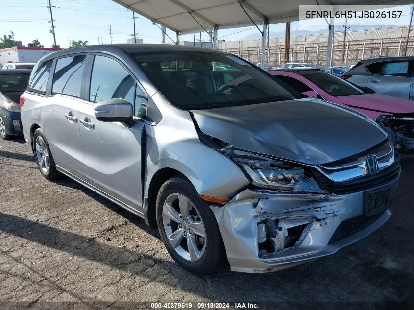 2018 Honda Odyssey Ex VIN: 5FNRL6H51JB026157 Lot: 40379519