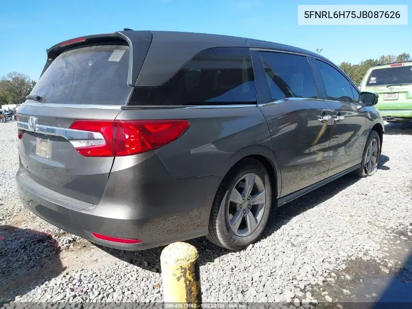 5FNRL6H75JB087626 2018 Honda Odyssey Ex-L