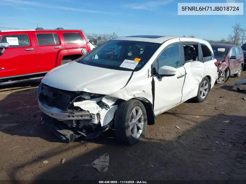 5FNRL6H71JB018724 2018 Honda Odyssey Ex-L