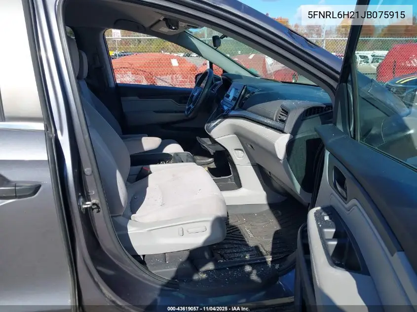 5FNRL6H21JB075915 2018 Honda Odyssey Lx