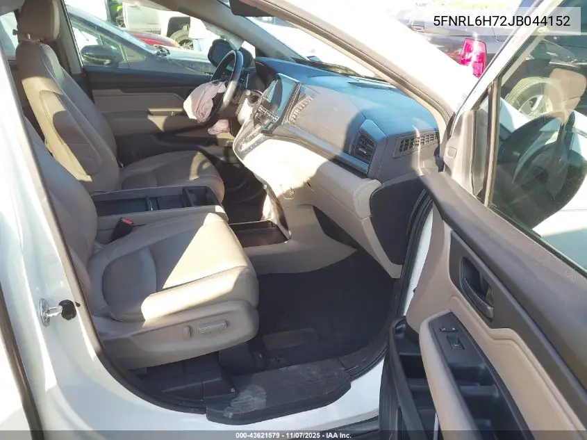 5FNRL6H72JB044152 2018 Honda Odyssey Ex-L