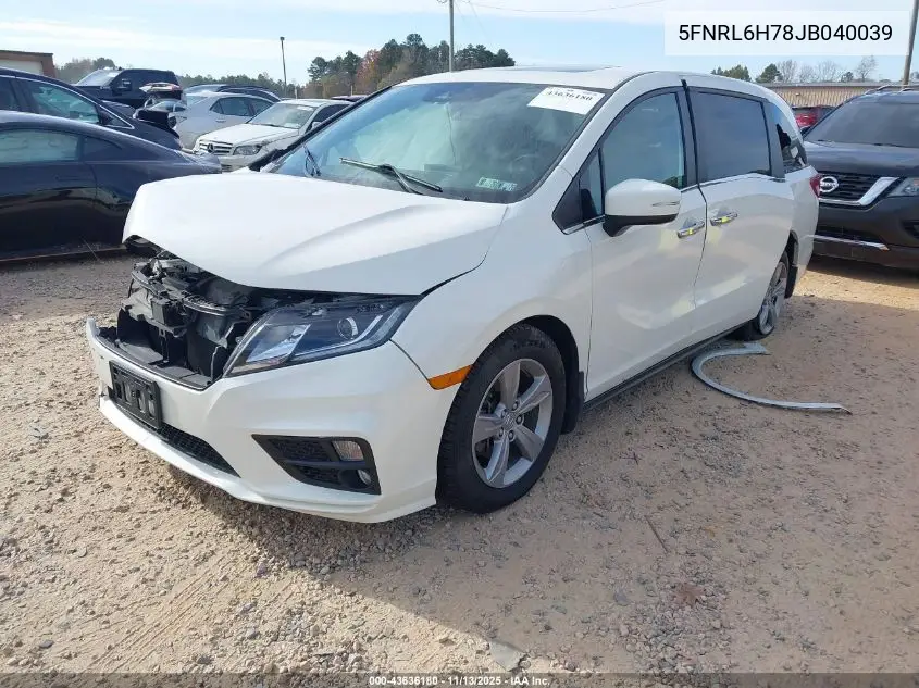 5FNRL6H78JB040039 2018 Honda Odyssey Ex-L
