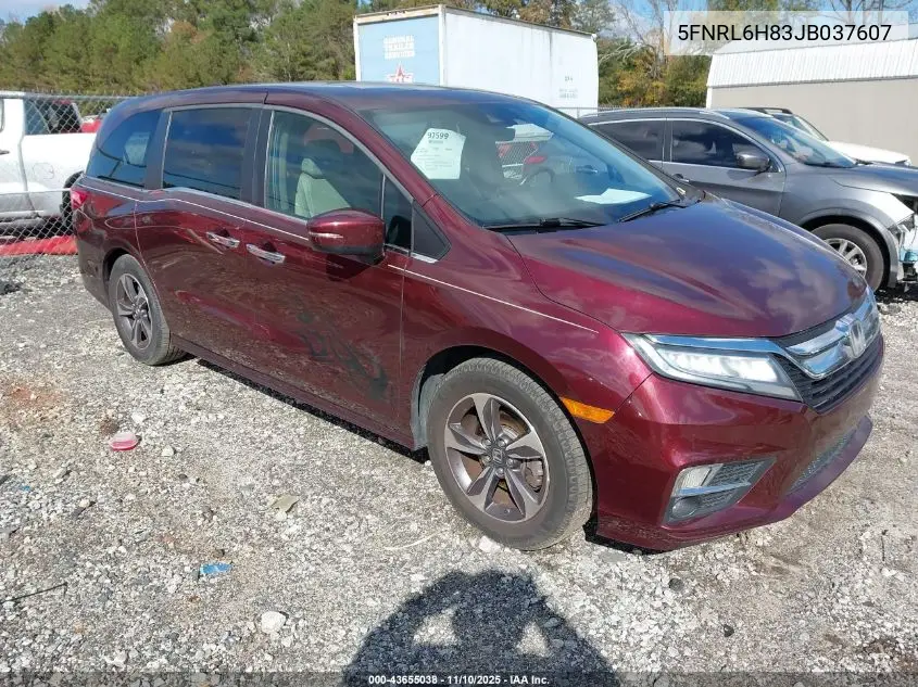 5FNRL6H83JB037607 2018 Honda Odyssey Touring