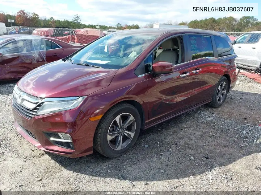 5FNRL6H83JB037607 2018 Honda Odyssey Touring