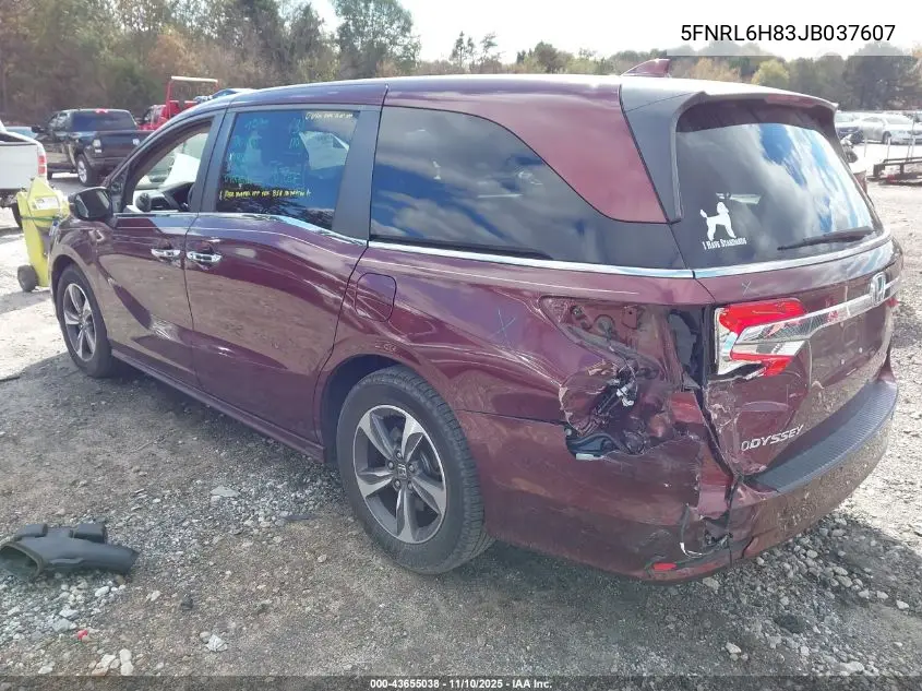 5FNRL6H83JB037607 2018 Honda Odyssey Touring
