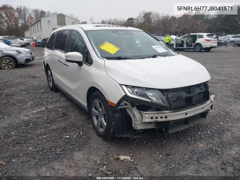 5FNRL6H77JB041571 2018 Honda Odyssey Ex-L