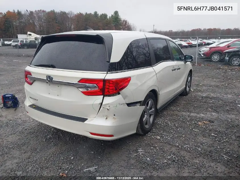 5FNRL6H77JB041571 2018 Honda Odyssey Ex-L