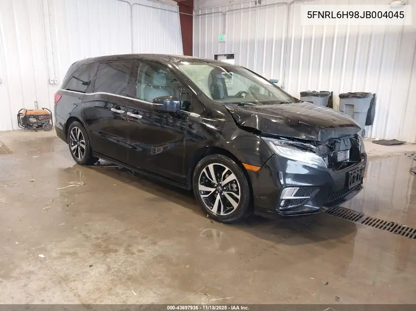 5FNRL6H98JB004045 2018 Honda Odyssey Elite