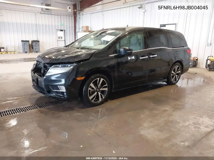 5FNRL6H98JB004045 2018 Honda Odyssey Elite