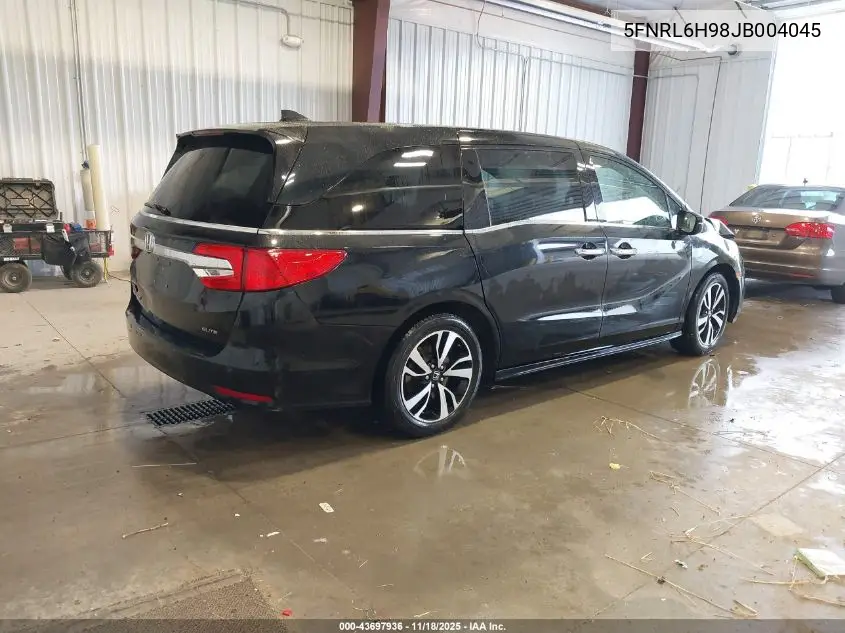 5FNRL6H98JB004045 2018 Honda Odyssey Elite