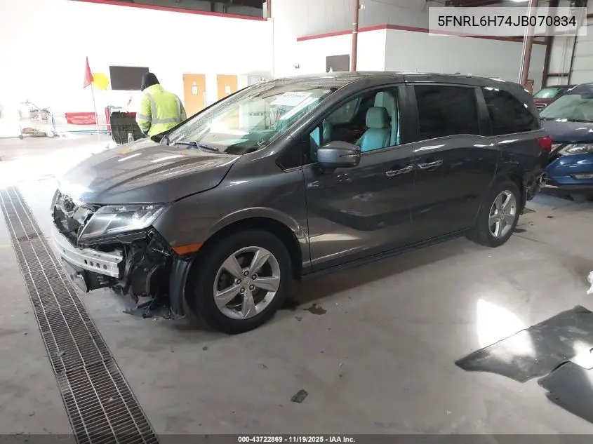 5FNRL6H74JB070834 2018 Honda Odyssey Ex-L