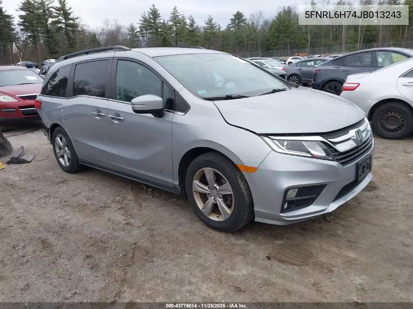 5FNRL6H74JB013243 2018 Honda Odyssey Ex-L