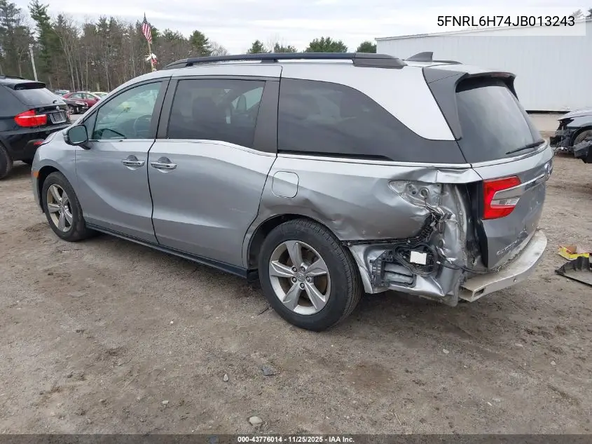 5FNRL6H74JB013243 2018 Honda Odyssey Ex-L