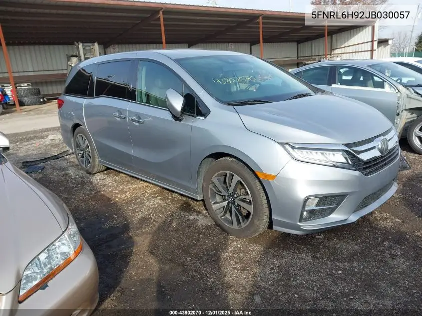 5FNRL6H92JB030057 2018 Honda Odyssey Elite