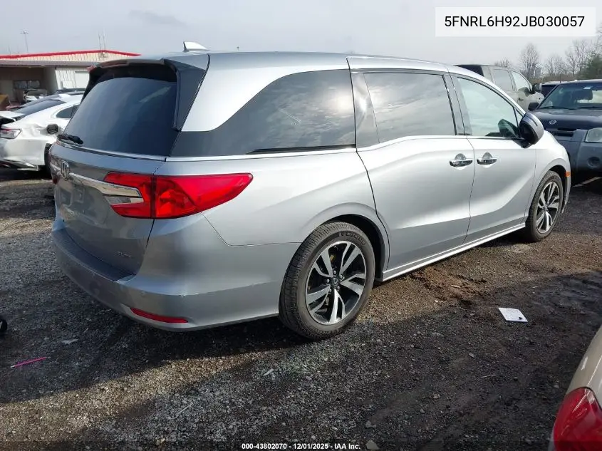5FNRL6H92JB030057 2018 Honda Odyssey Elite