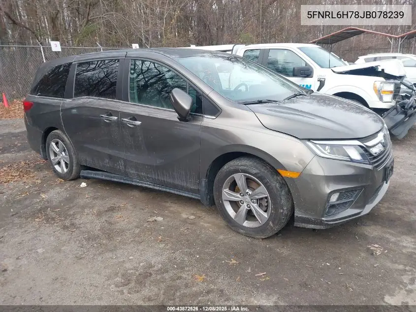 5FNRL6H78JB078239 2018 Honda Odyssey Ex-L