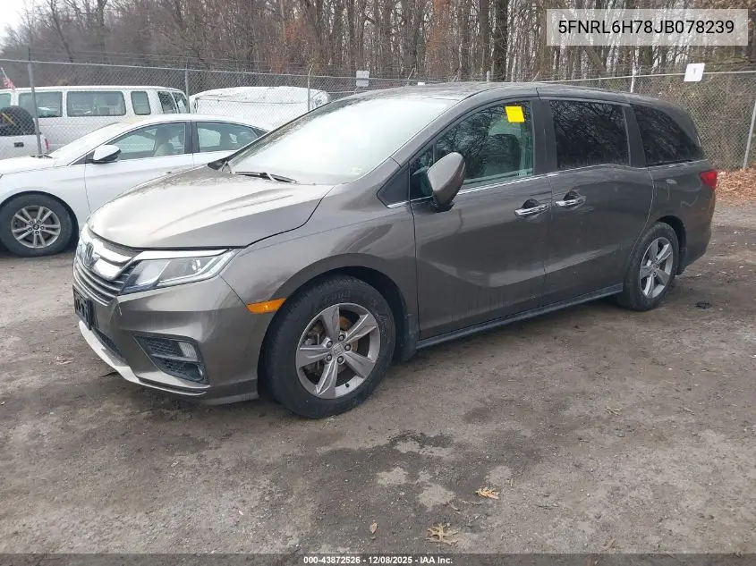 5FNRL6H78JB078239 2018 Honda Odyssey Ex-L
