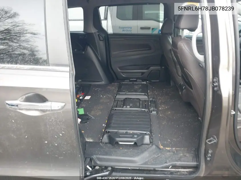 5FNRL6H78JB078239 2018 Honda Odyssey Ex-L