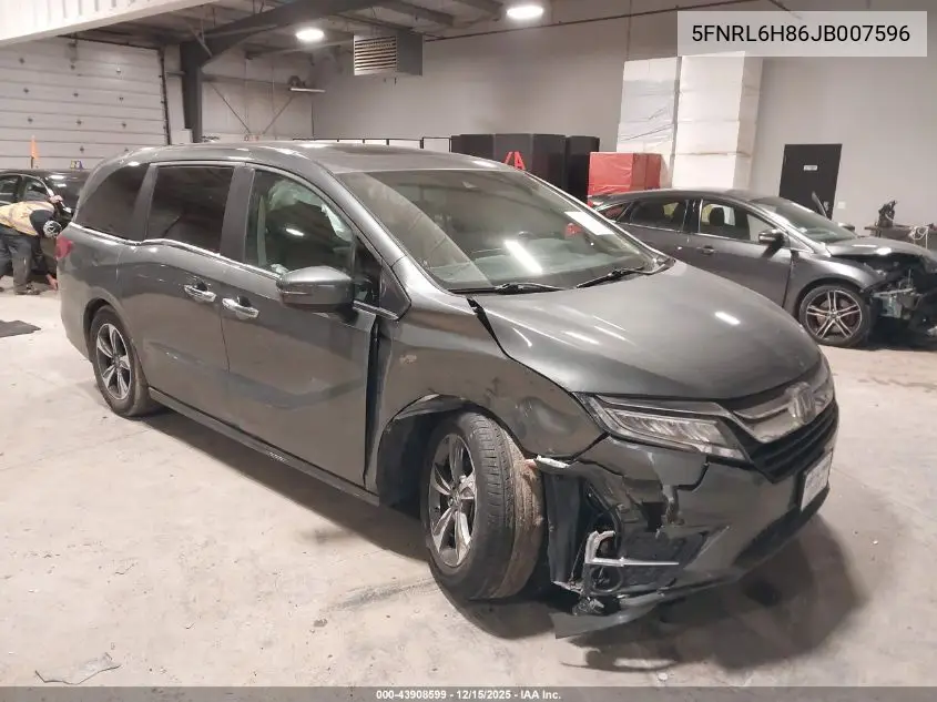 5FNRL6H86JB007596 2018 Honda Odyssey Touring