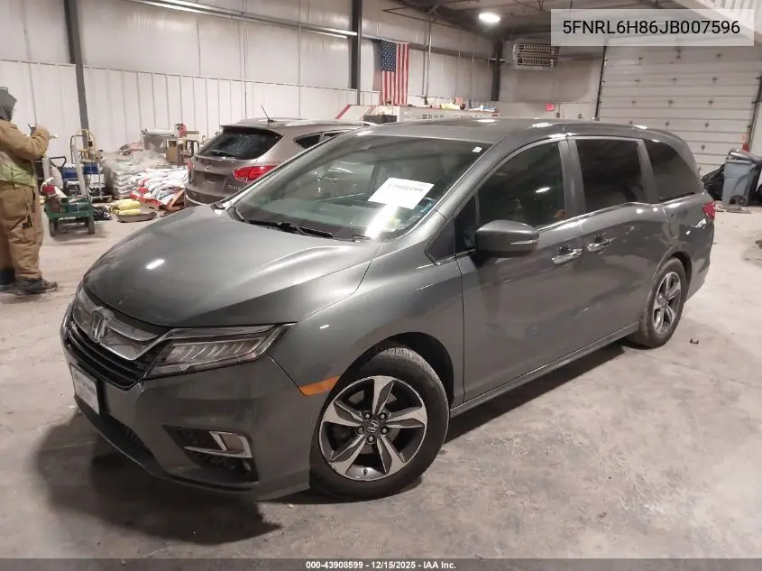 5FNRL6H86JB007596 2018 Honda Odyssey Touring