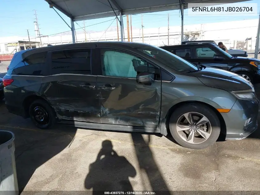 5FNRL6H81JB026704 2018 Honda Odyssey Touring