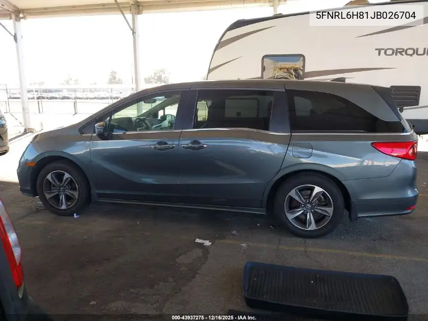 5FNRL6H81JB026704 2018 Honda Odyssey Touring