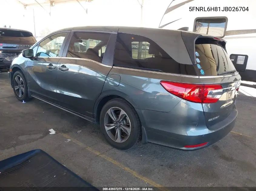 5FNRL6H81JB026704 2018 Honda Odyssey Touring