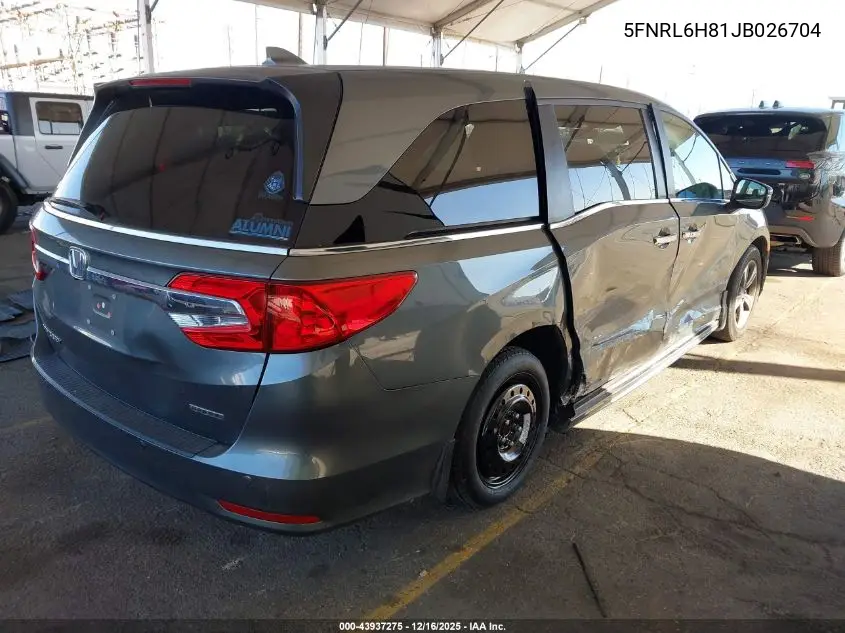 5FNRL6H81JB026704 2018 Honda Odyssey Touring