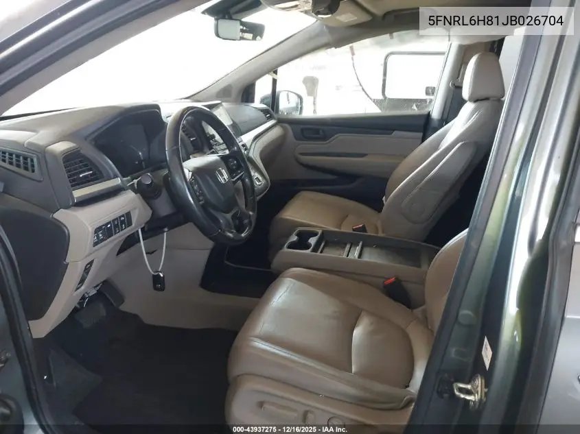 5FNRL6H81JB026704 2018 Honda Odyssey Touring