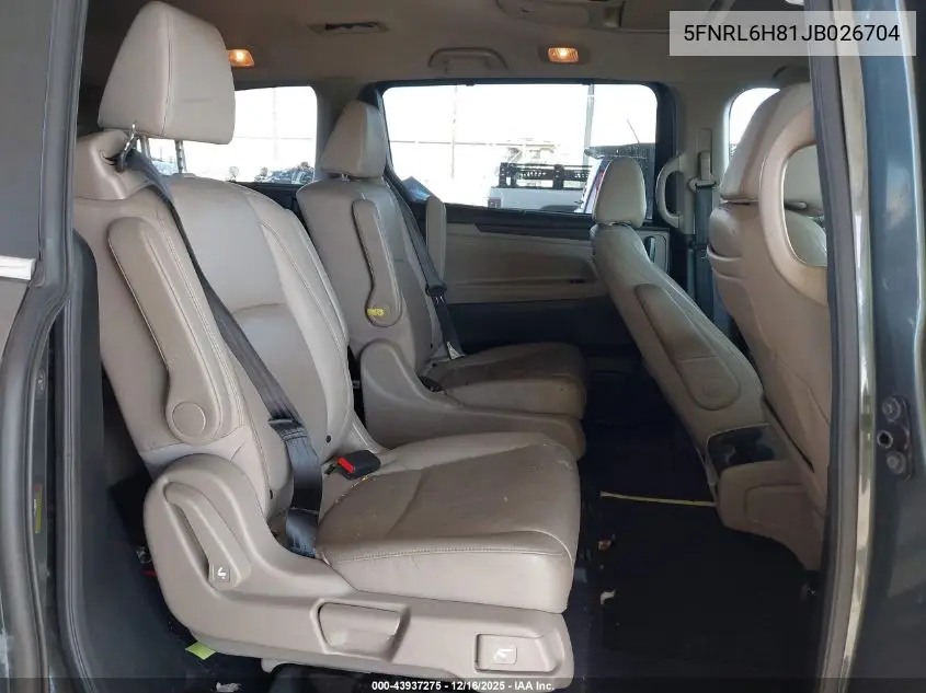 5FNRL6H81JB026704 2018 Honda Odyssey Touring