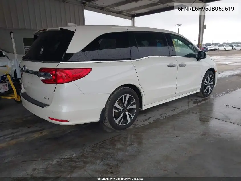 5FNRL6H95JB059519 2018 Honda Odyssey Elite