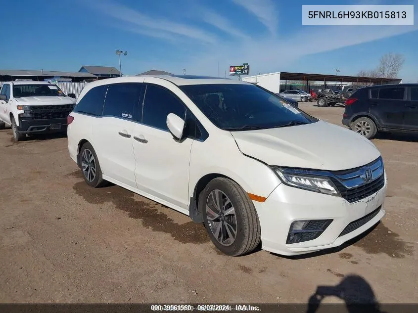 2019 Honda Odyssey Elite VIN: 5FNRL6H93KB015813 Lot: 39561560