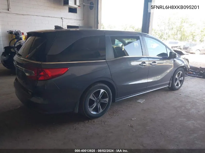 2019 Honda Odyssey Touring VIN: 5FNRL6H8XKB095201 Lot: 40013925