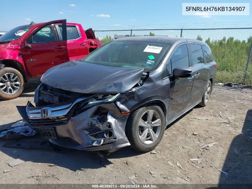 2019 Honda Odyssey Ex-L VIN: 5FNRL6H76KB134907 Lot: 40389013